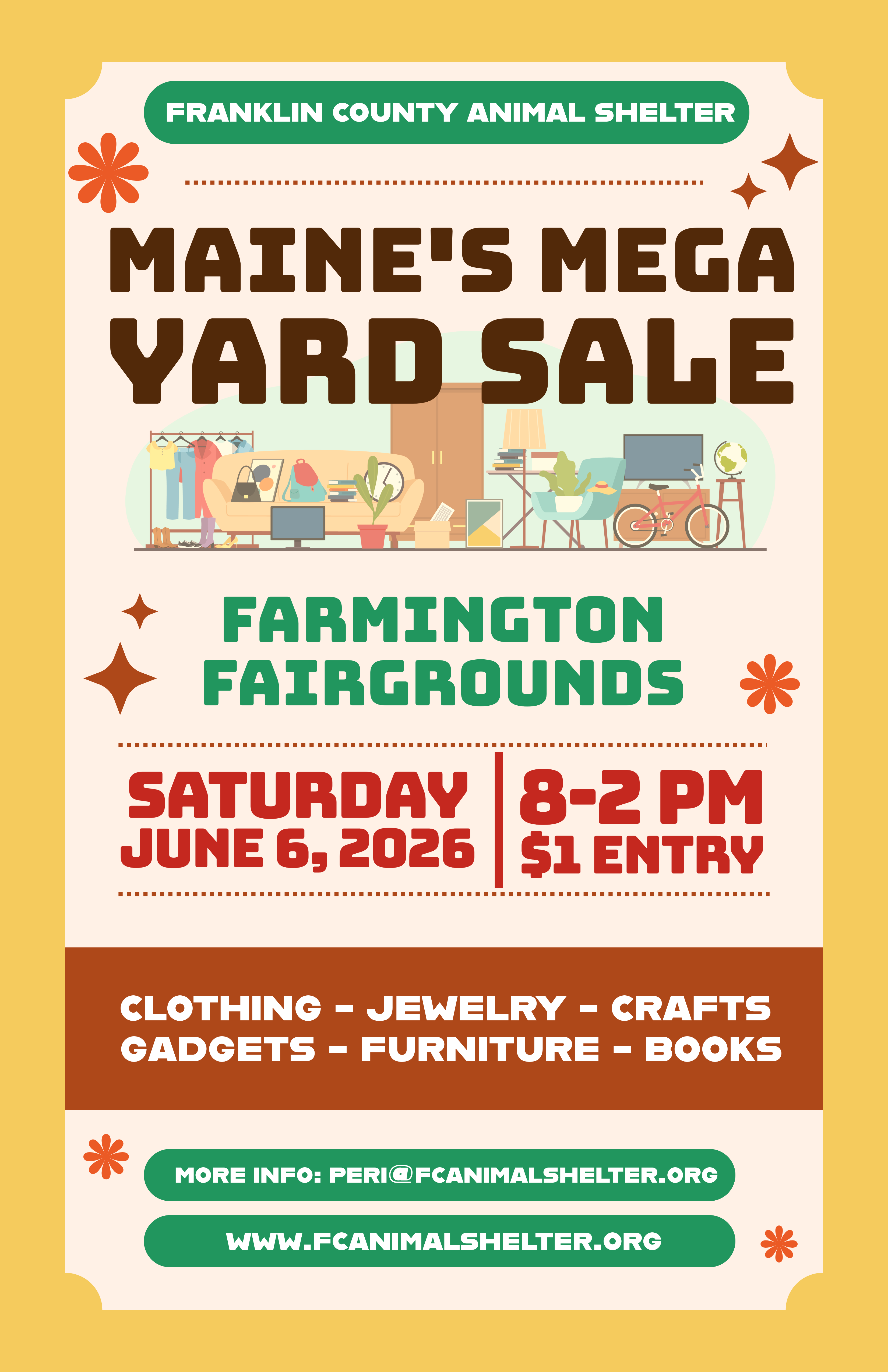 Maine’s Mega Yard Sale at Farmington Fairgrounds!